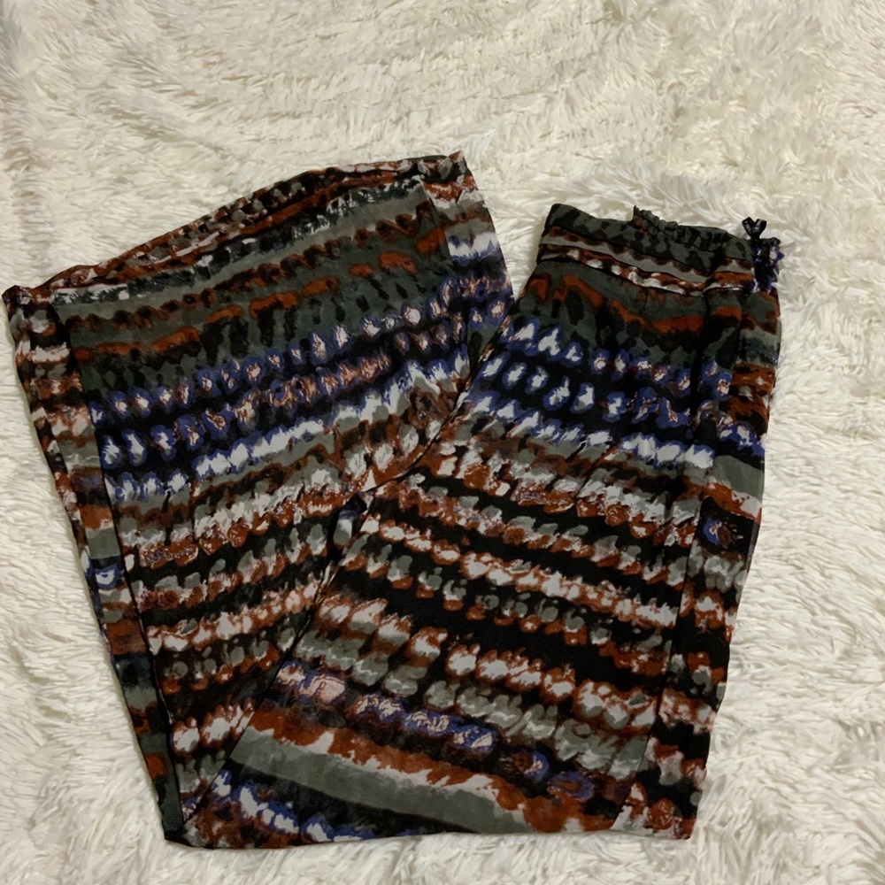 Wide Leg Sheer Beach Trousers Size L